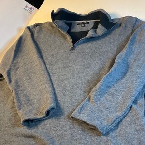 Banana Republic Men's Heather Gray Zip-Up Sweater